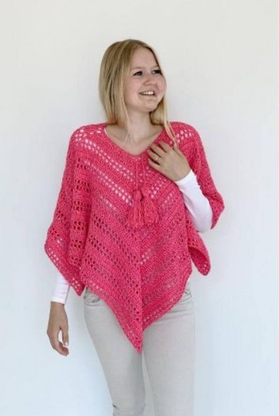Crochet Such Simple Poncho Free Pattern