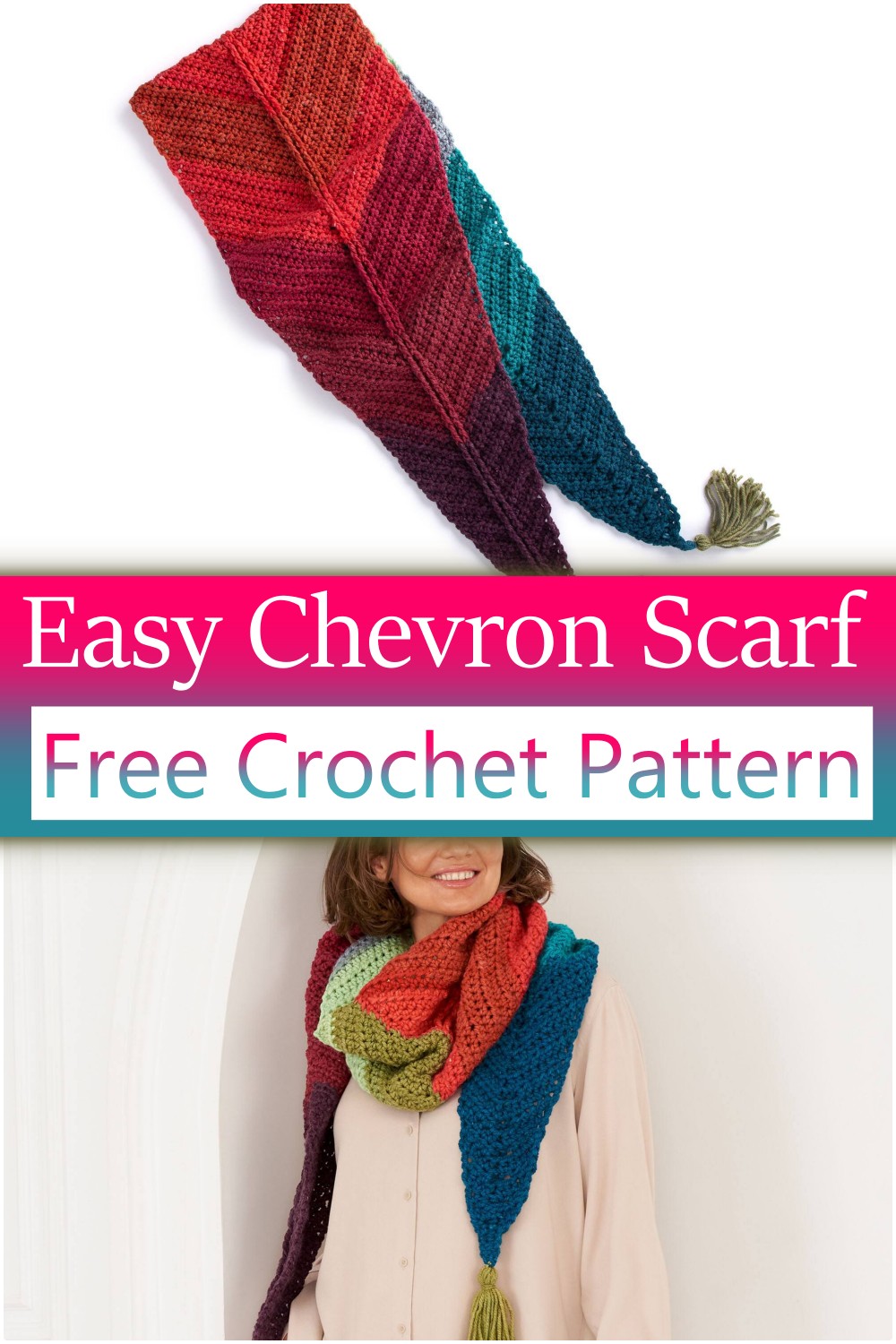 Easy Chevron Crochet Scarf Pattern