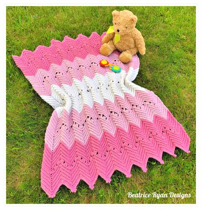 Free Crochet Princess In Pink Baby Blanket Pattern