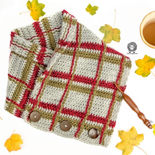 Free Crochet Tartan Cowl Pattern