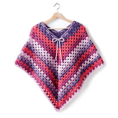 Girl's Poncho Crochet Pattern