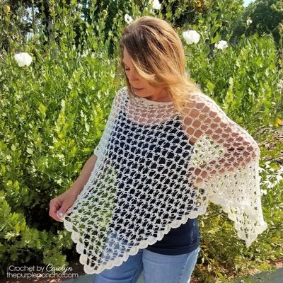 Love Is In The Air Crochet Poncho Free Pattern