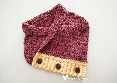 Samara Buttoned Crochet Cowl Pattern