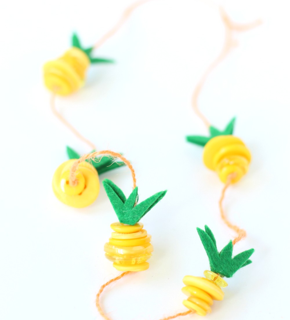 Pineapple Necklace Craft For Kids