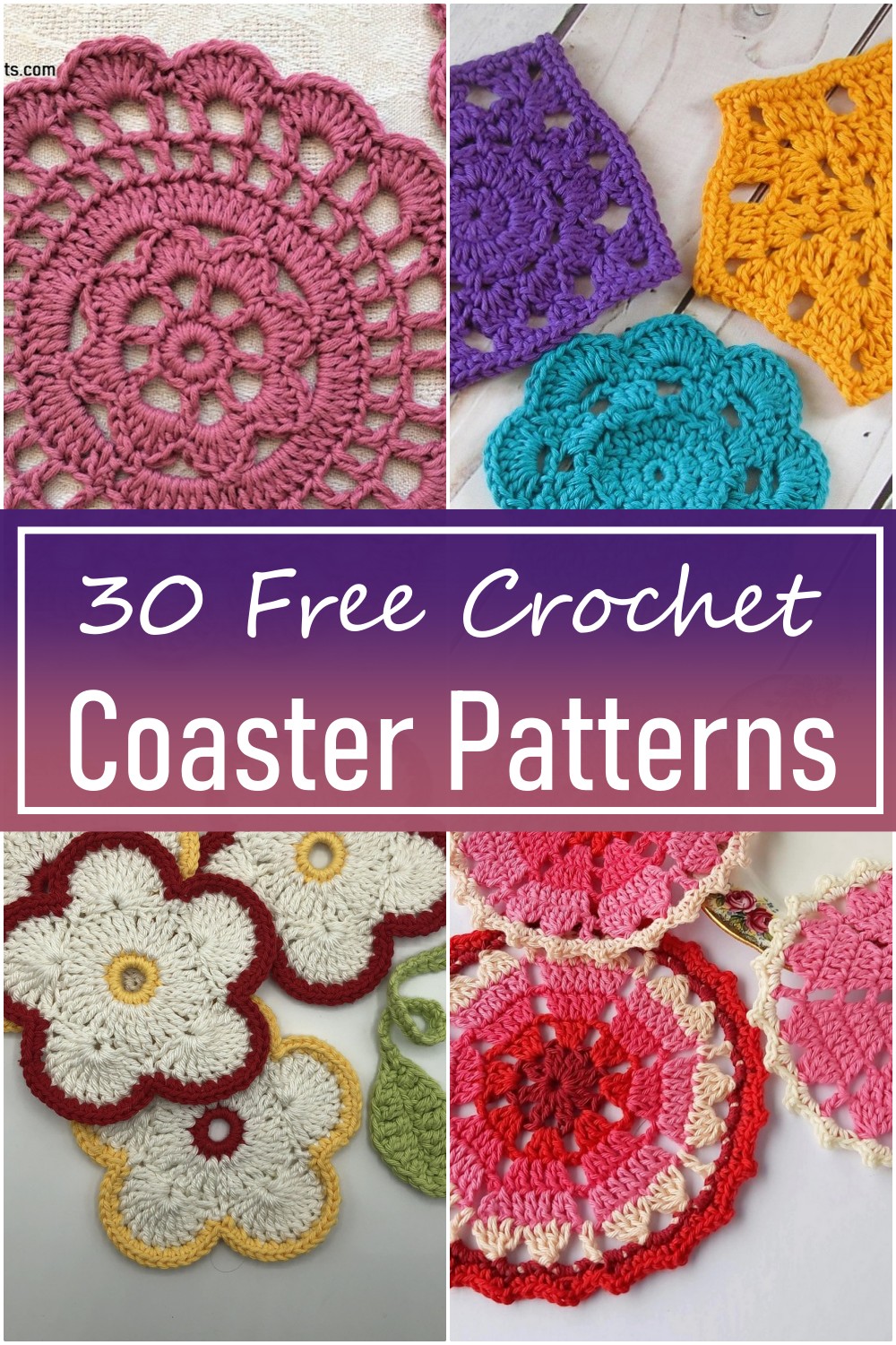 30 Free Crochet Coaster Patterns
