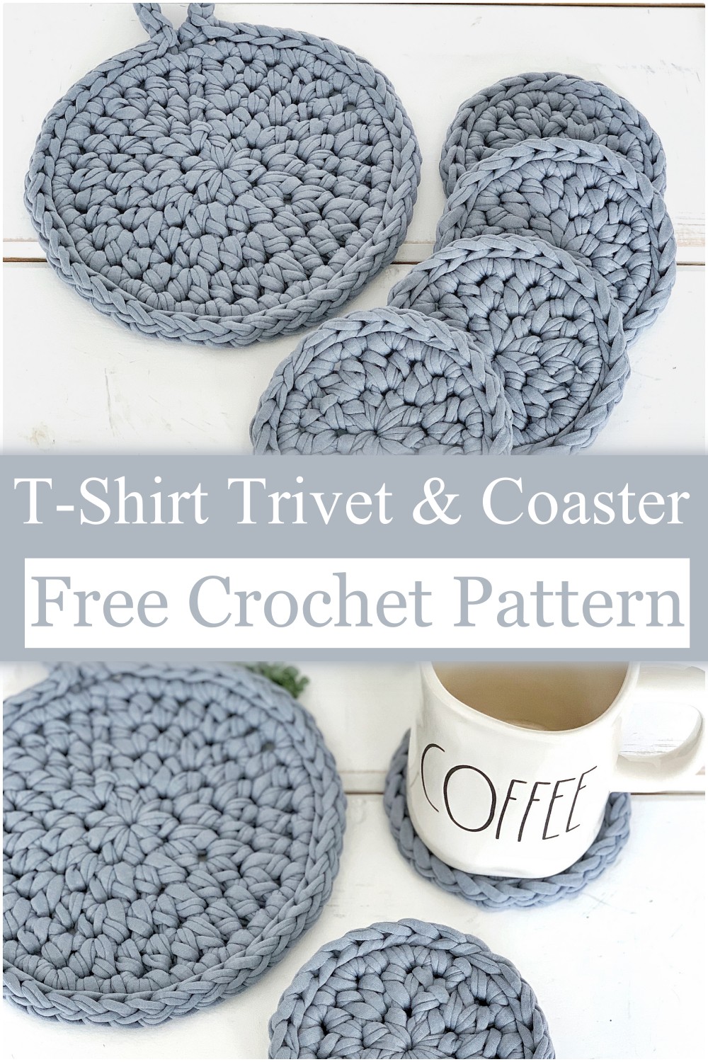 T-shirt Round Crochet Coaster Pattern