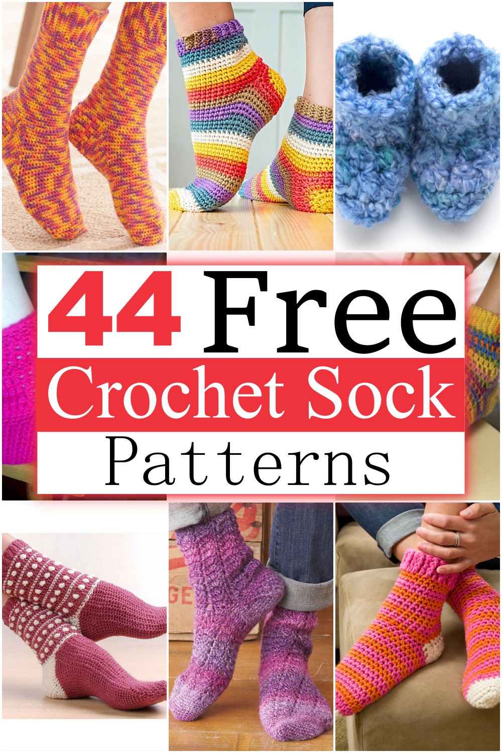44 Free Crochet Sock Patterns