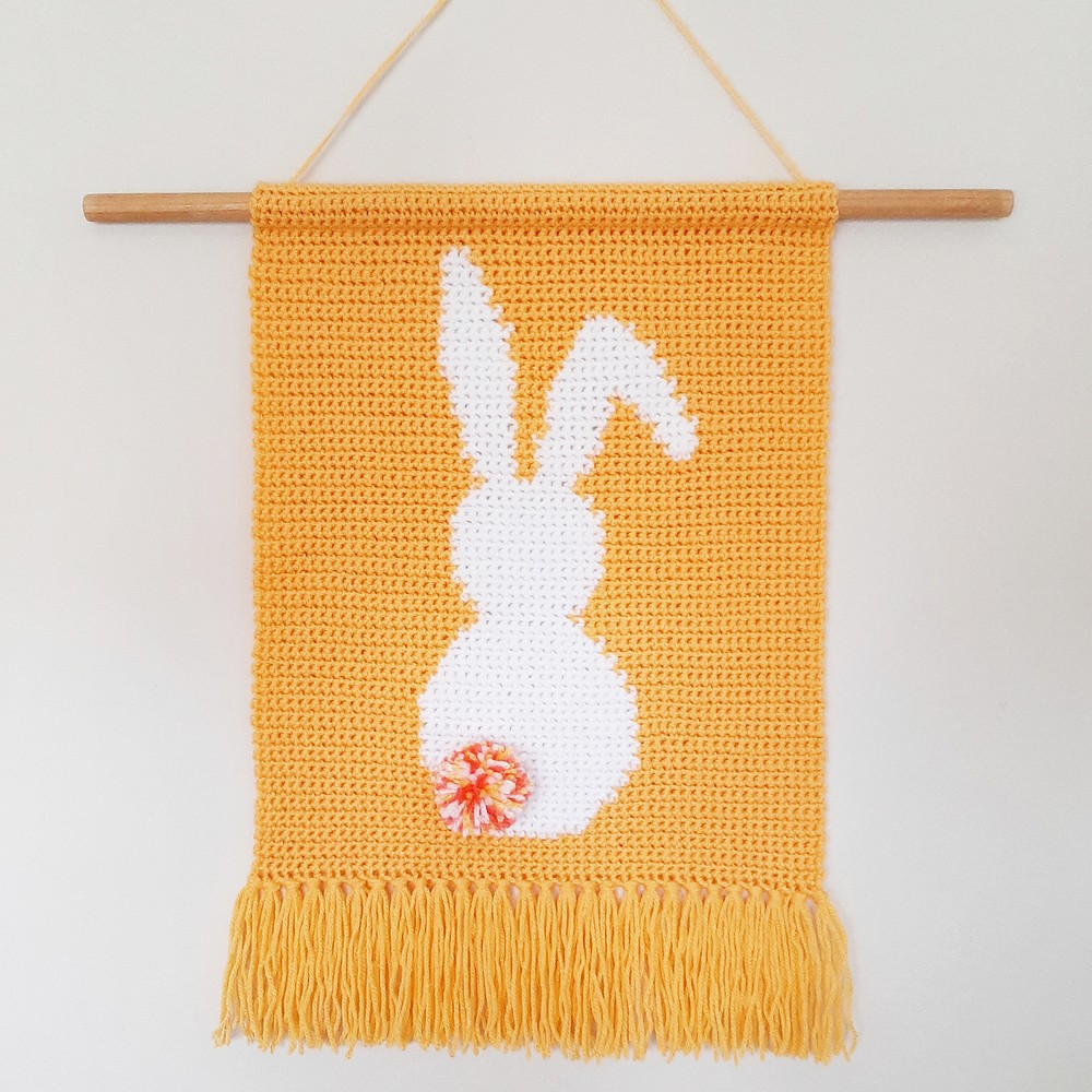 Wall Hanging With Crochet Bunny Pattern Free