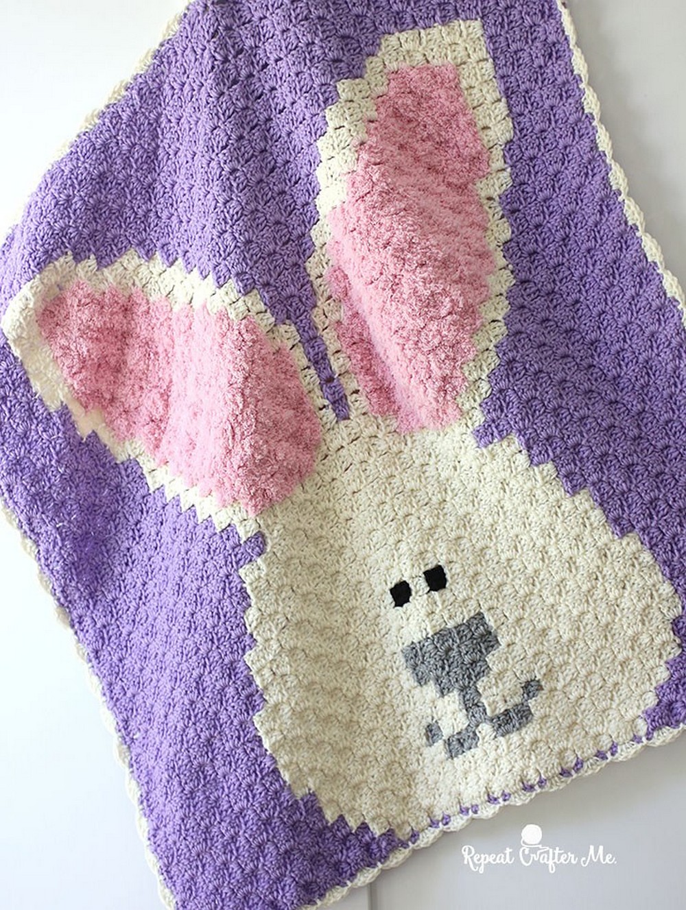 Crochet Bunny Blanket In C2C Pattern