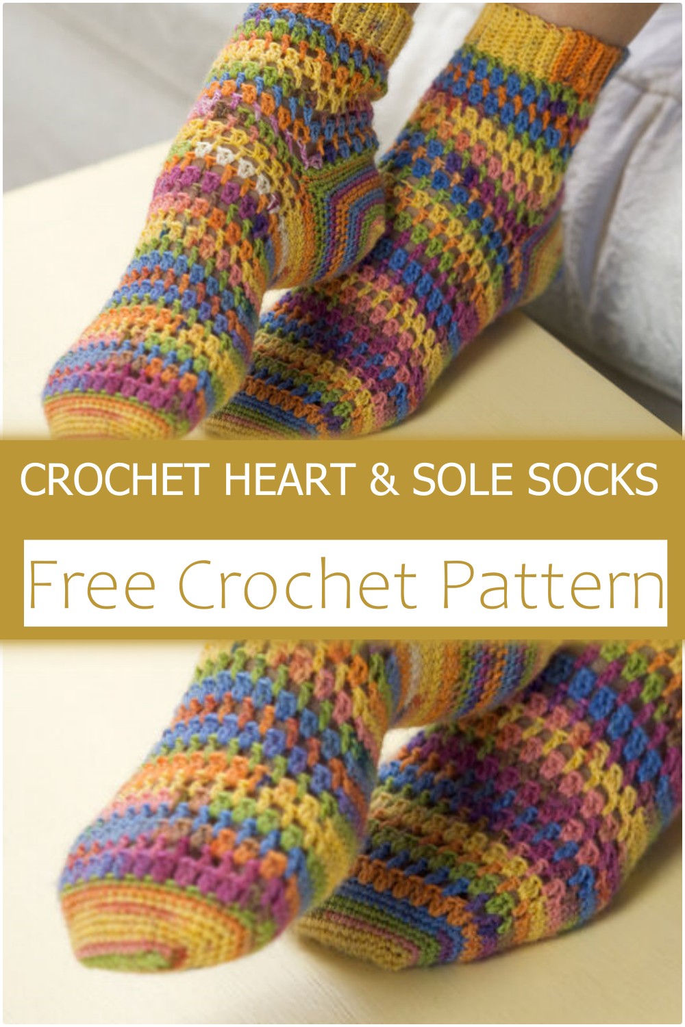 CROCHET HEART & SOLE SOCKS