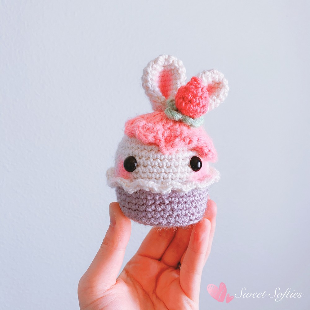 Bunny Rabbit Cupcake Softie Pattern