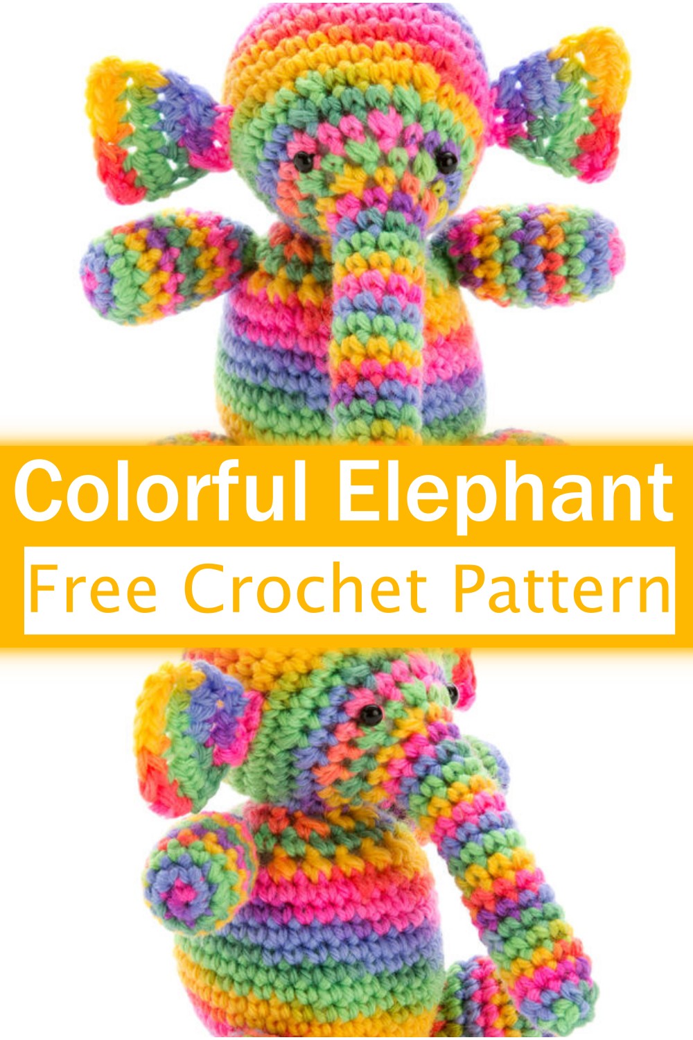 Crochet Colorful Elephant