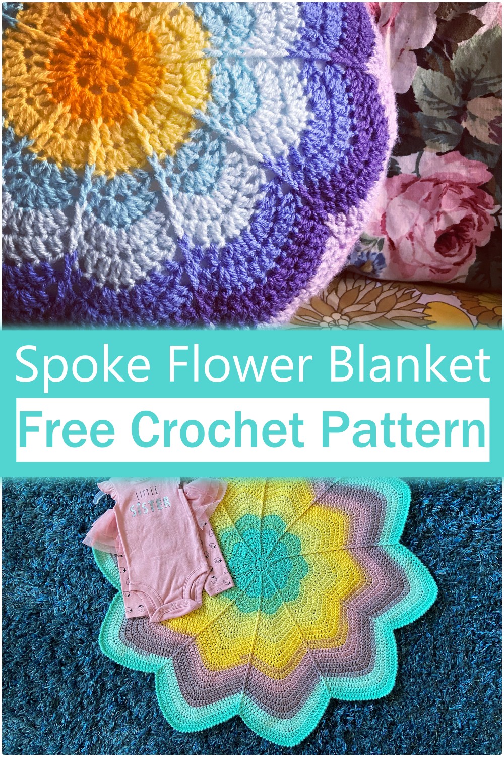 Crochet Spoke Flower Blanket