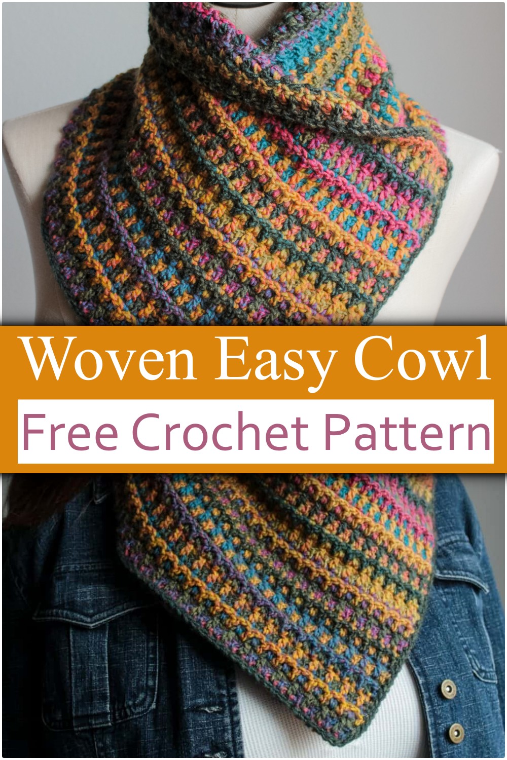 Woven Easy Crochet Cowl Pattern