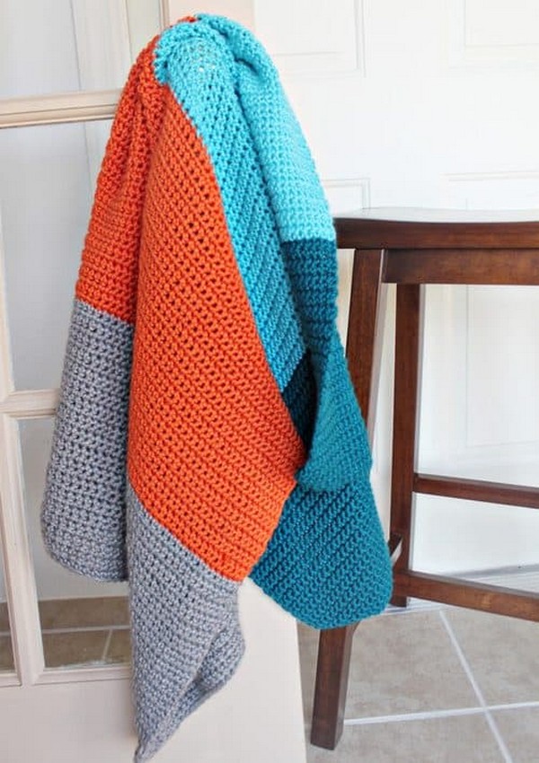 Color-Blocked Simple Crochet Free Pattern