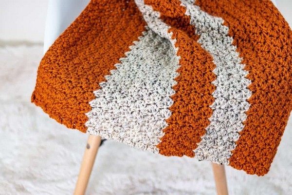 Crochet Fall Pumpkin Blanket