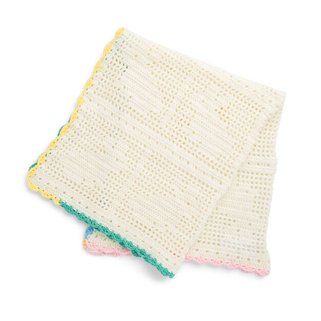 Filet Crochet Bunny Blanket