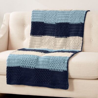 Textures Stripes Crochet Blanket