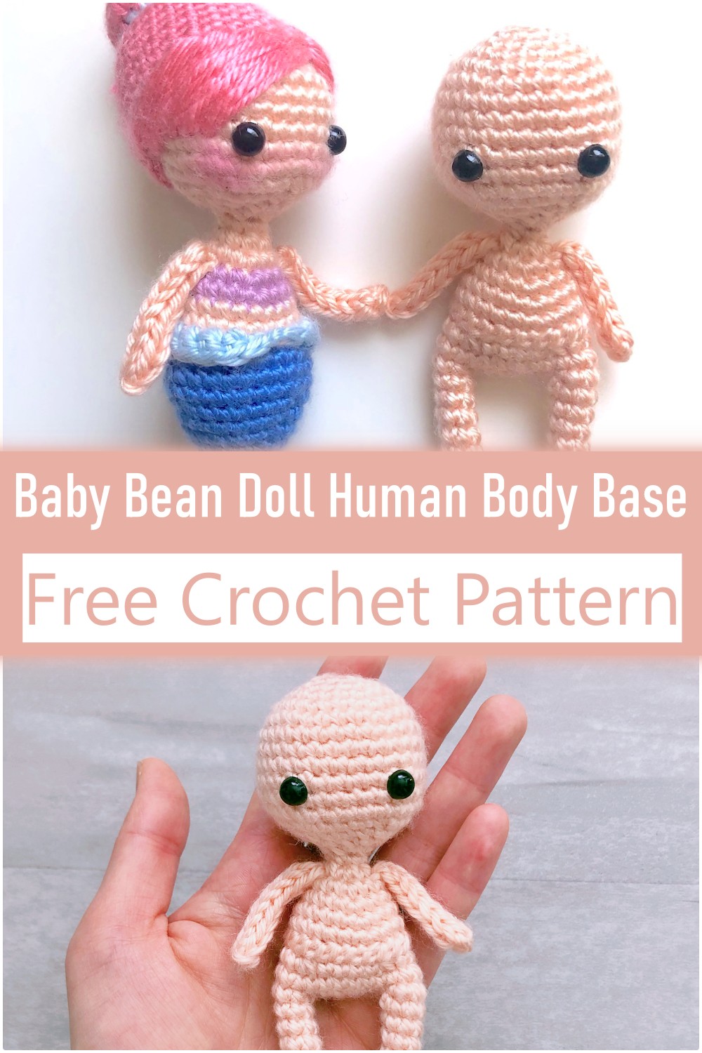 Crochet Baby Bean Doll Human Body Base