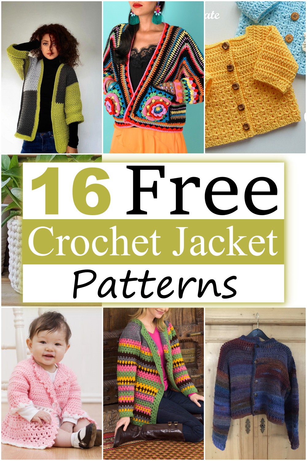 16 Free Crochet Jacket Patterns