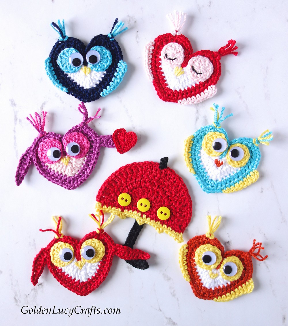 Free Crochet Owl Appliques