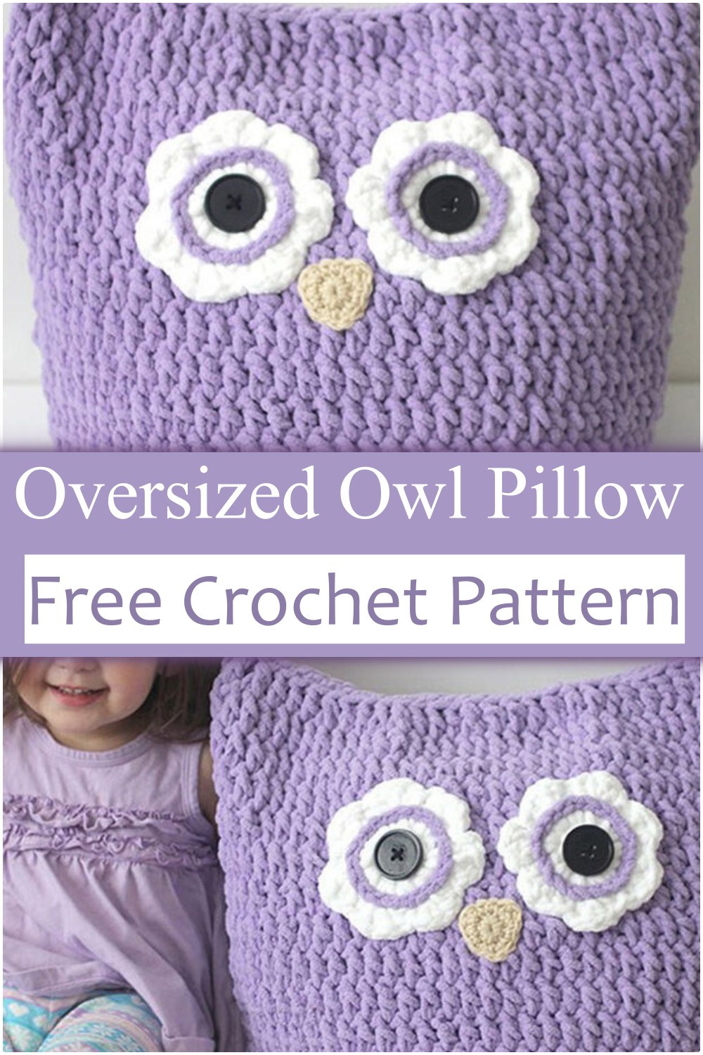 Oversized Crochet Owl Pillow Pattern