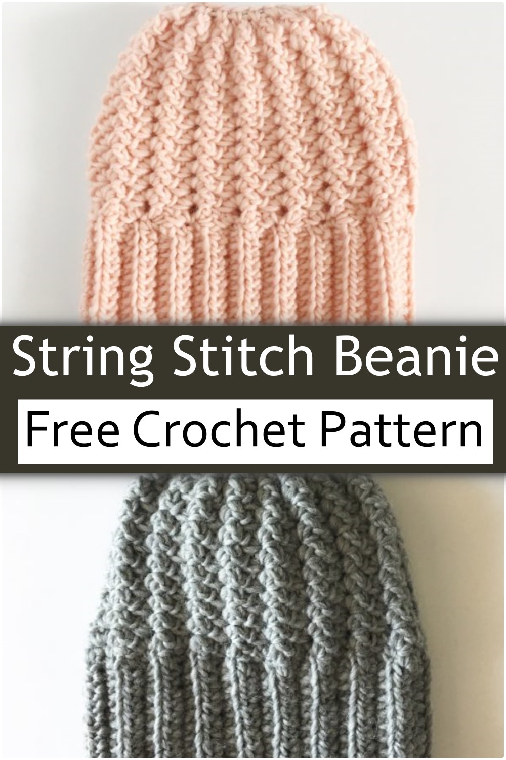 String Stitch Crochet Beanie Hat