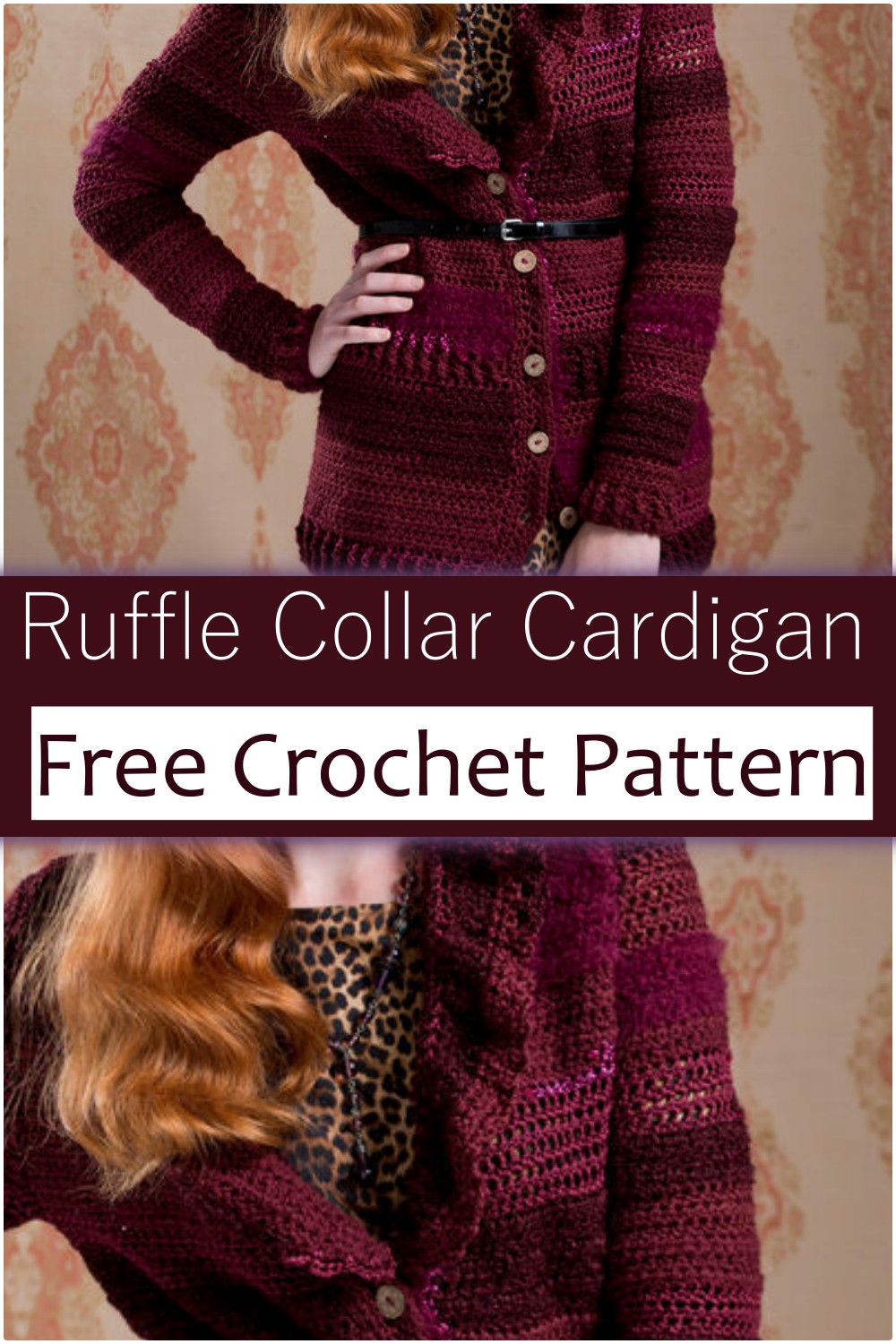 Ruffle Collar Crochet Cardigan Pattern
