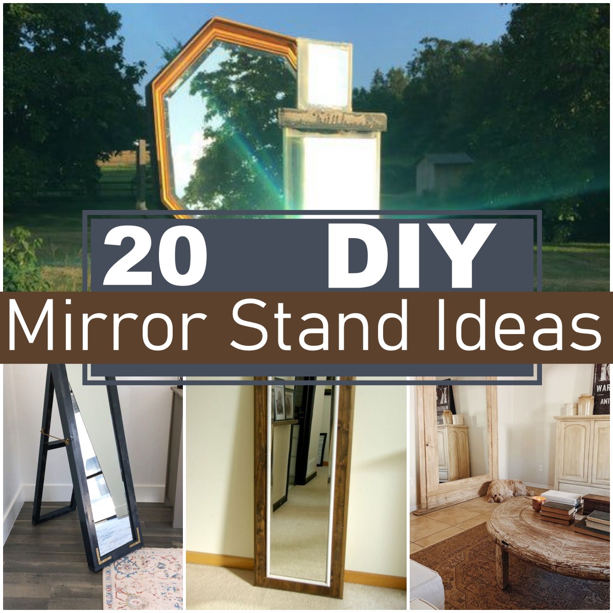 DIY Make a Wide Wood Frame for an Inexpensive Mirror - My Bright Ideas