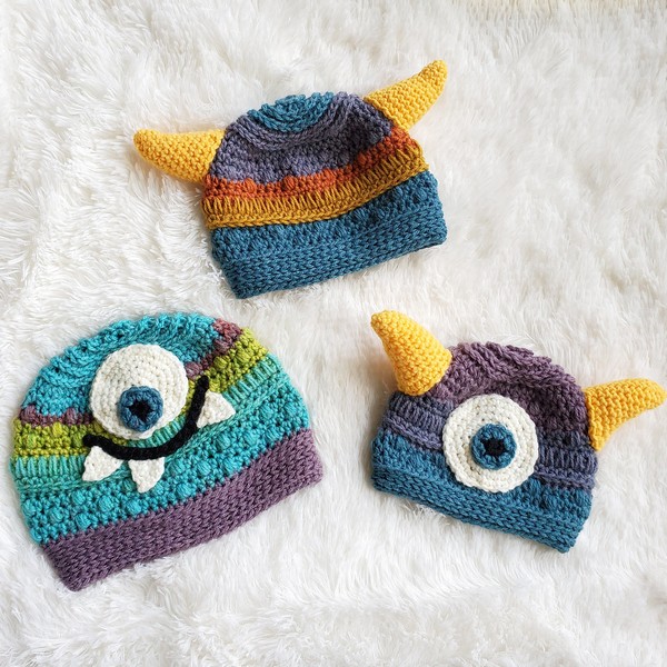 Crochet Monster Hat Pattern Free