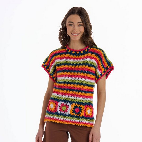 Easy Crochet Multicolor Top