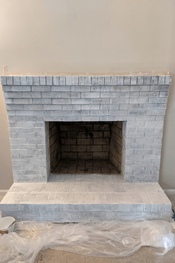 Build A Whitewash Brick Fireplace With Chalk Paint
