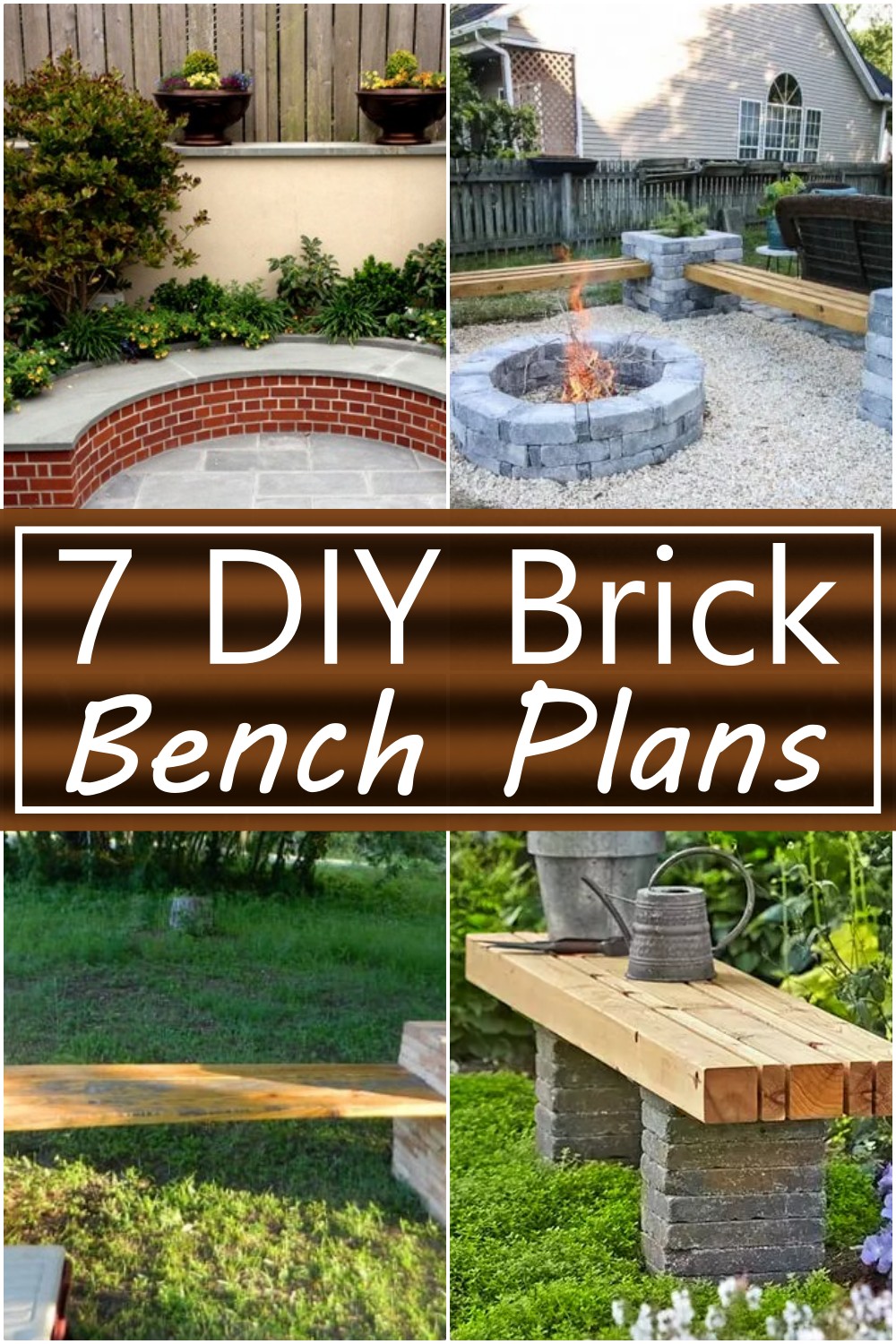DIY Brick Bench Plans