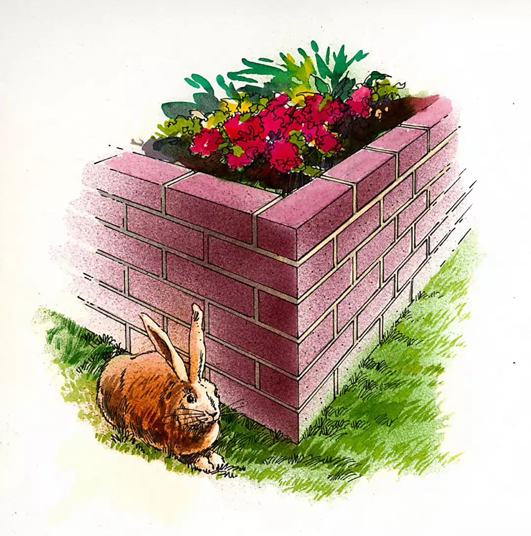 Red Brick Planter Bed
