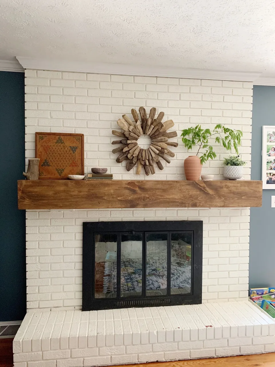 DIY Rustic Fireplace Mantle Plan