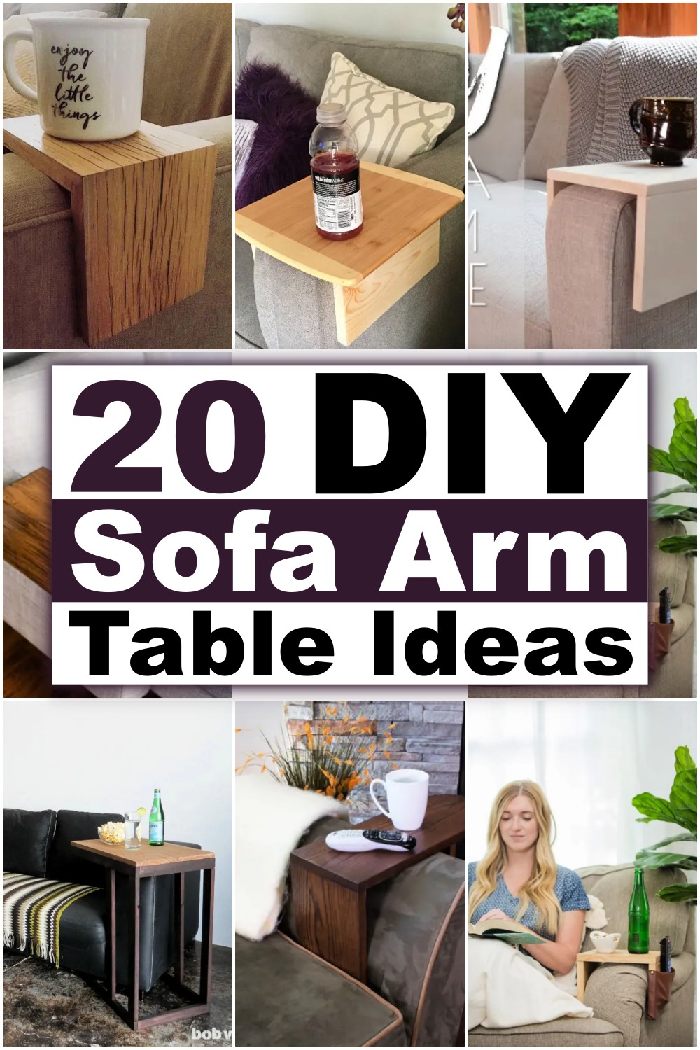DIY Sofa Arm Table Ideas