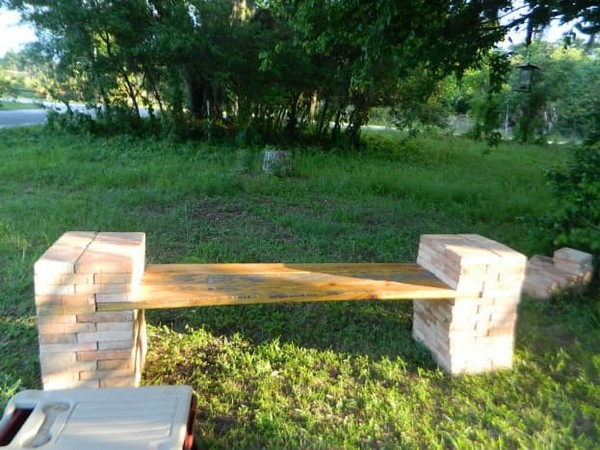 DIY Stone Bench Plan