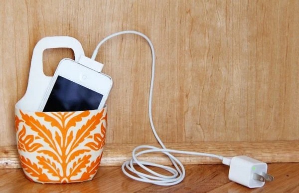 Holder For Charging Cell Phone With Lotion Bottle