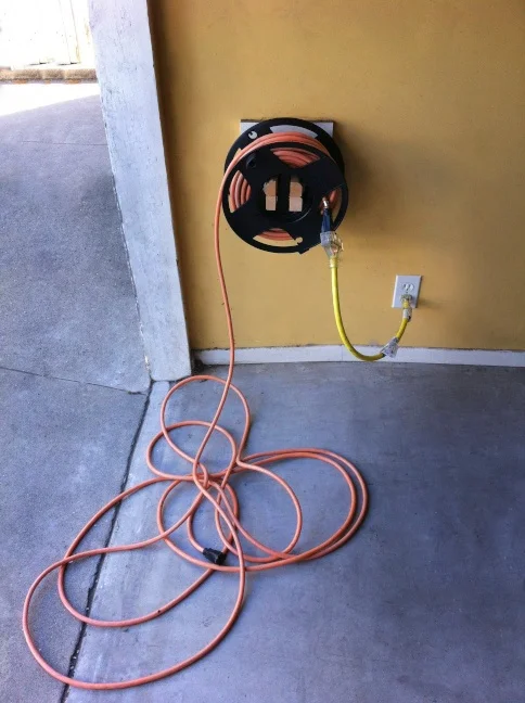 Homemade Extension Cord Winder Mount Plan
