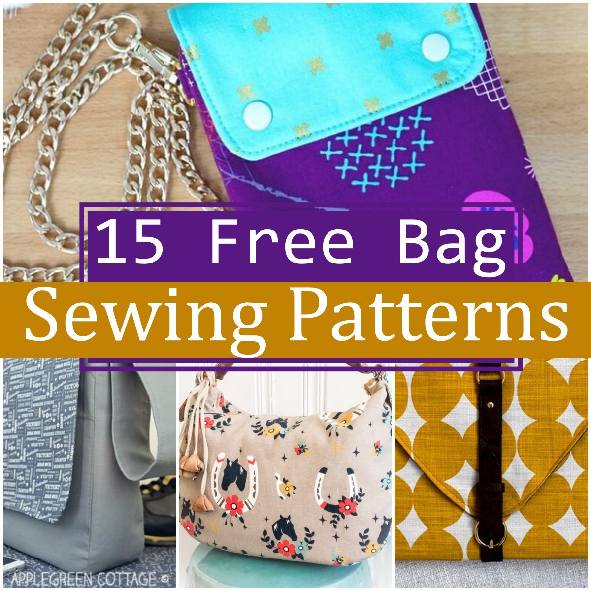 15 Free Bag Sewing Patterns - DIY Crafts