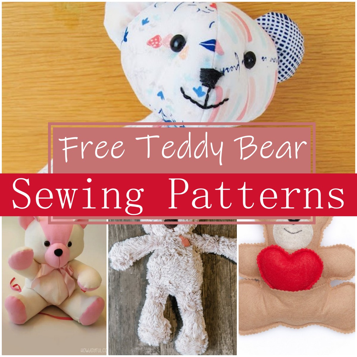 75+ FREE Teddy Bear Sewing Patterns