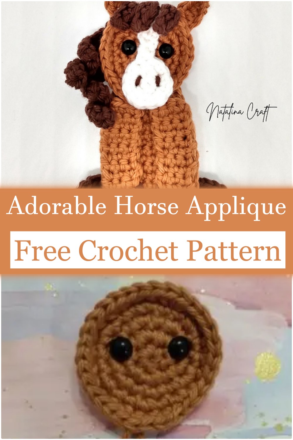 Adorable Crochet Horse Applique Pattern