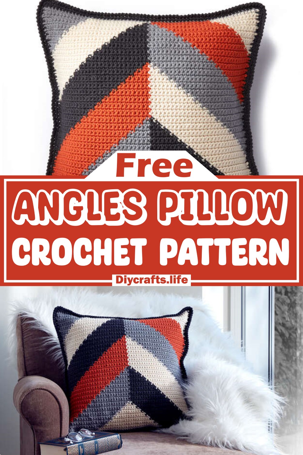 Angles Crochet Pillow