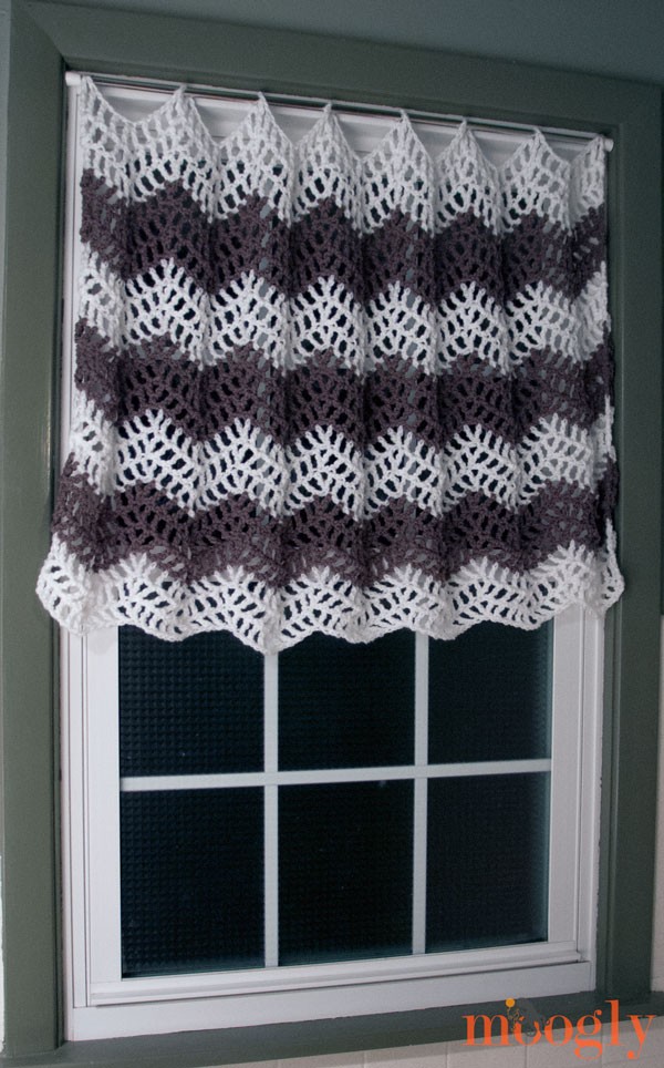 Big Bold Chevron Crochet Curtain