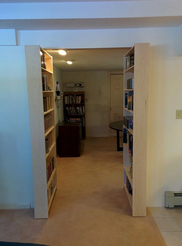 Build Your Own Secret Bookcase Door For Lair