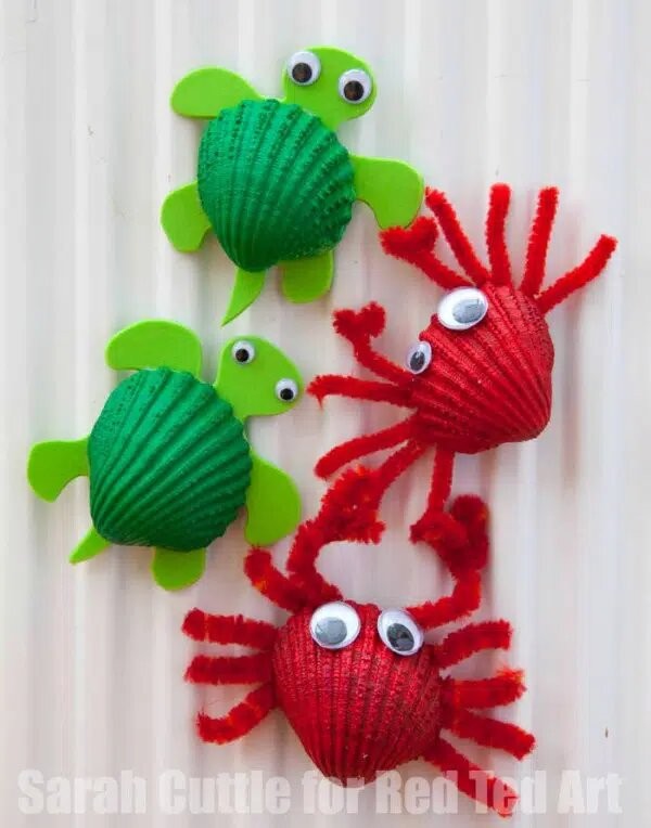 Crab Fridge Magnets Crafts Idea