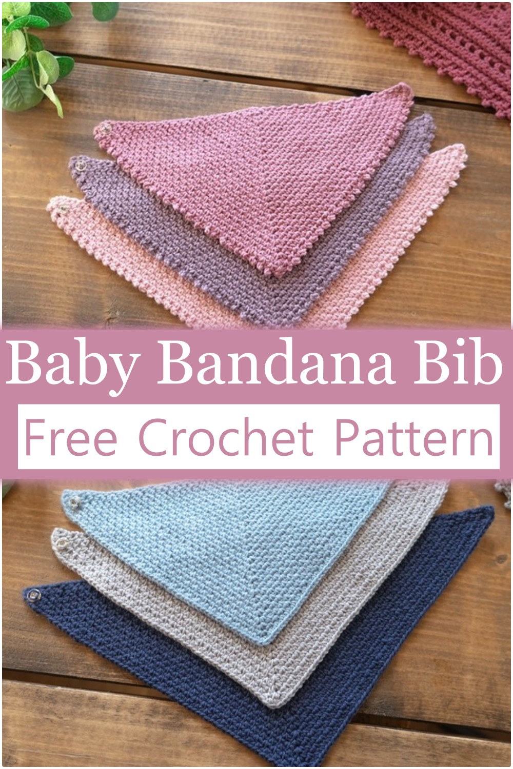 Crochet Baby Bandana Bib Pattern