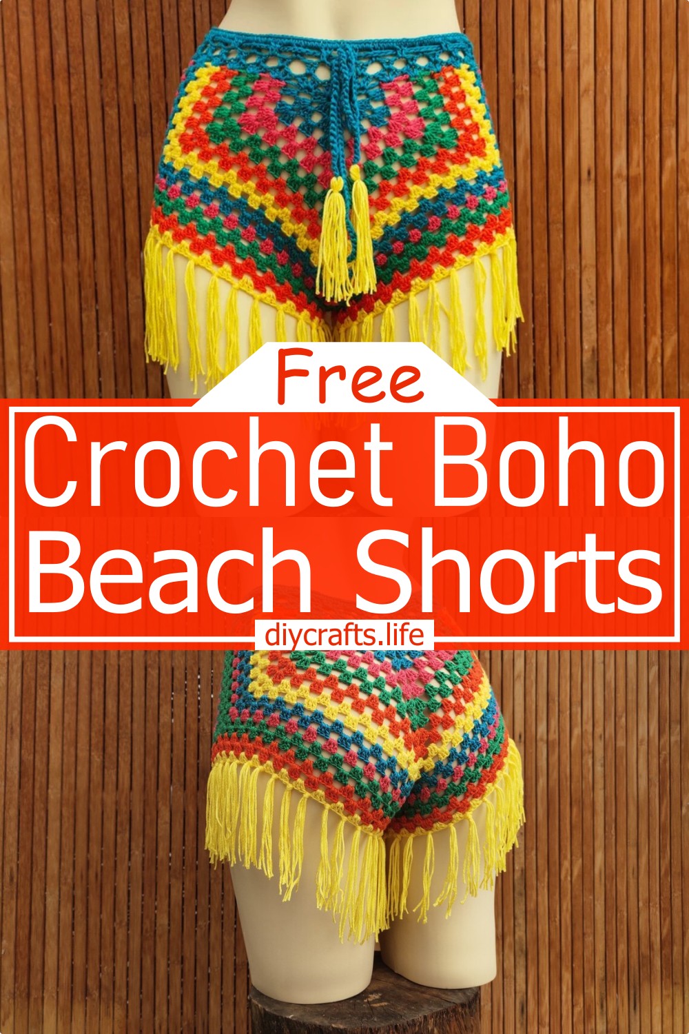 Crochet Boho Beach Shorts