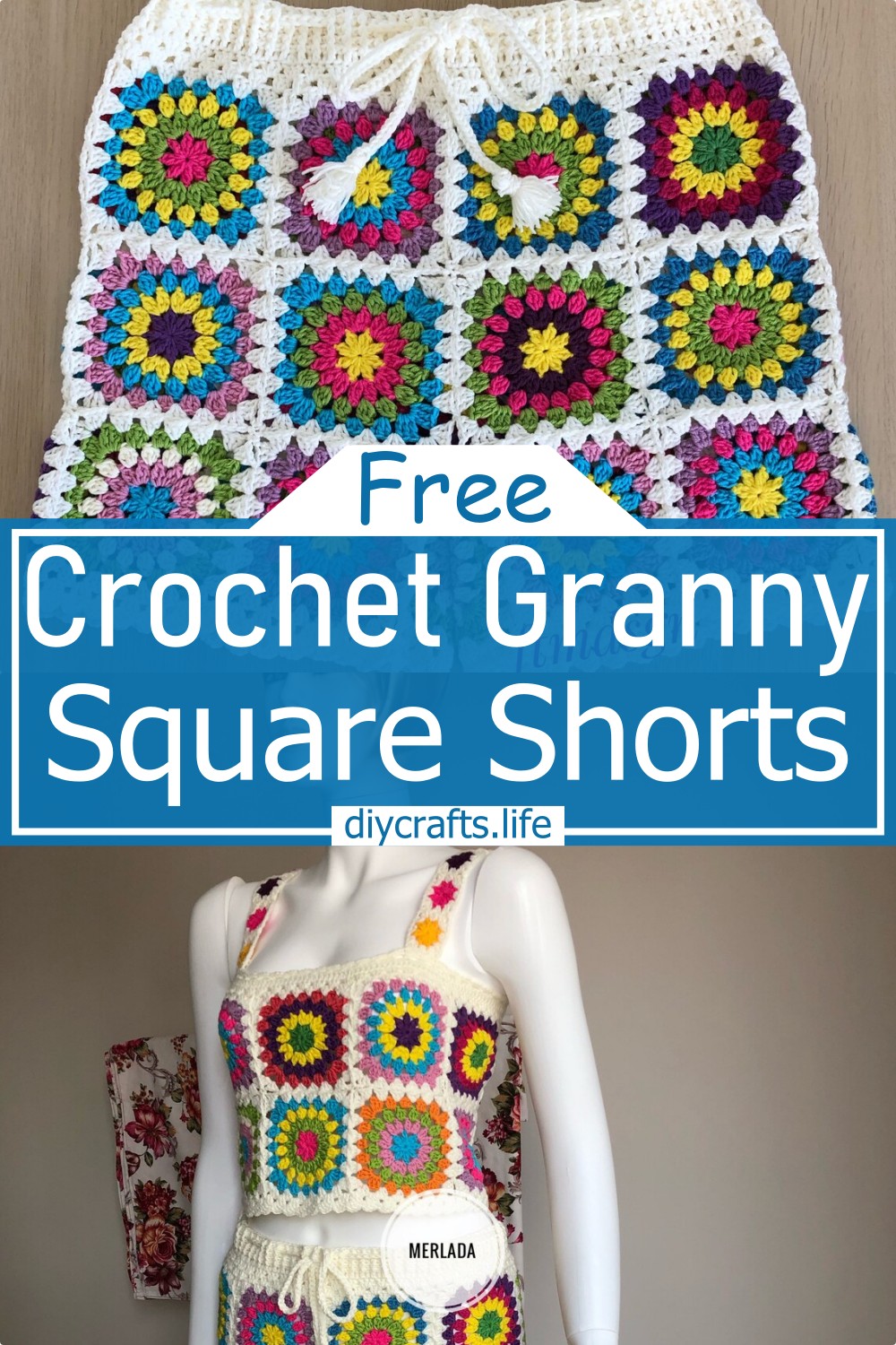 Crochet Granny Square Shorts Pattern