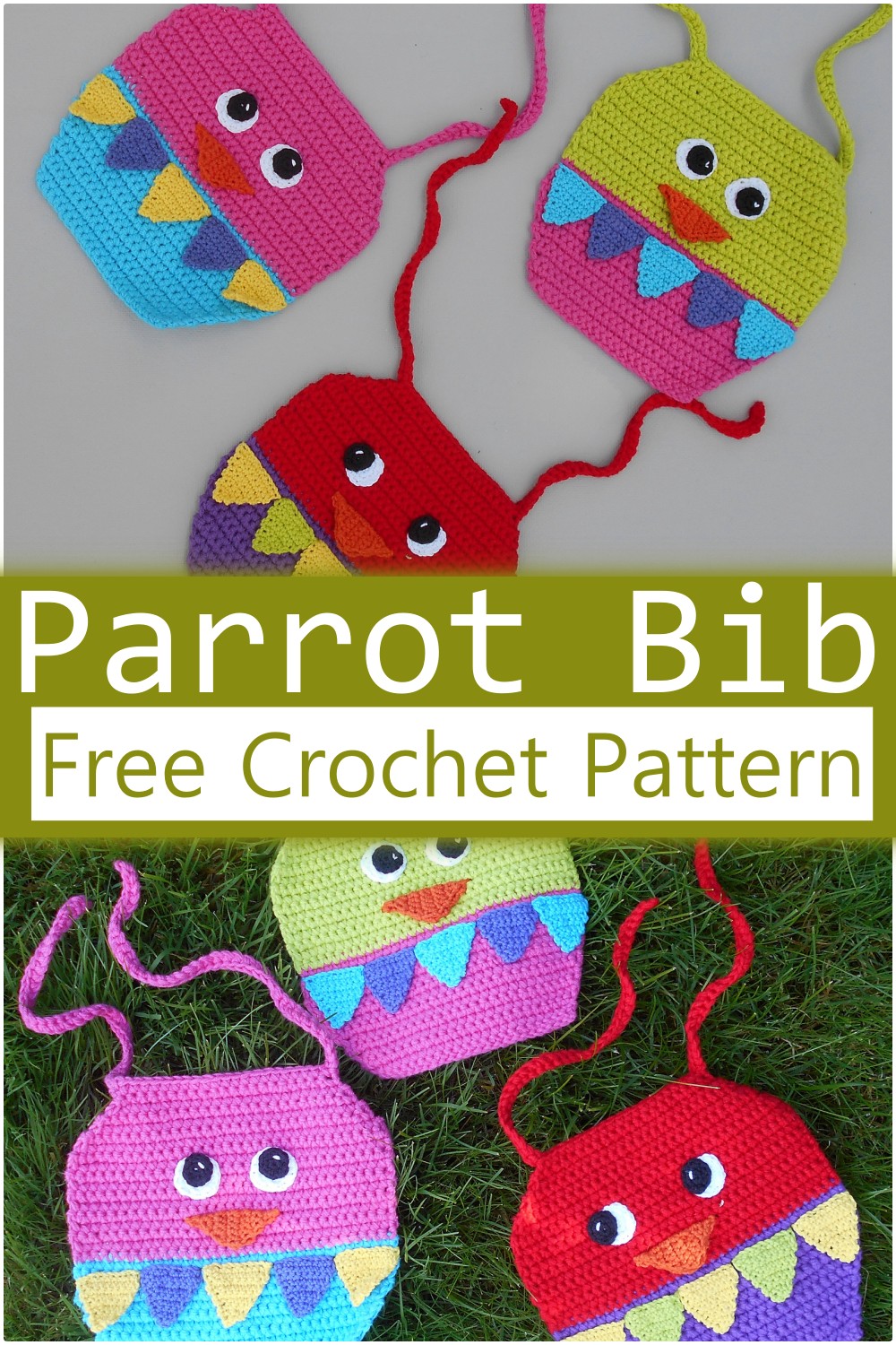 Crochet Parrot Bib Pattern